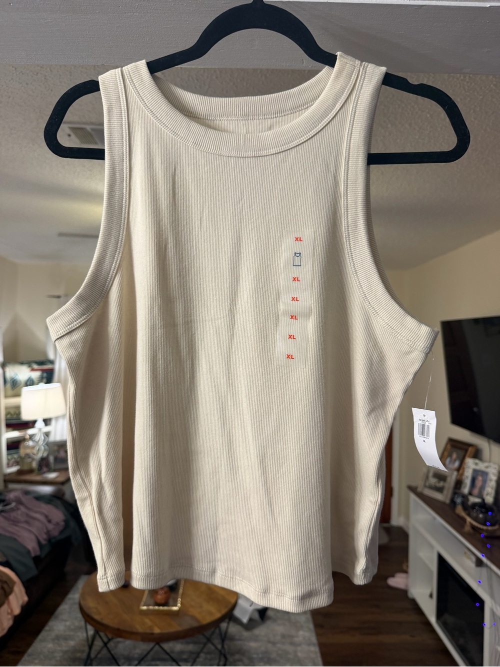 Old Navy Cream Ribbed Tank Top - Women's Sleeveless Tee